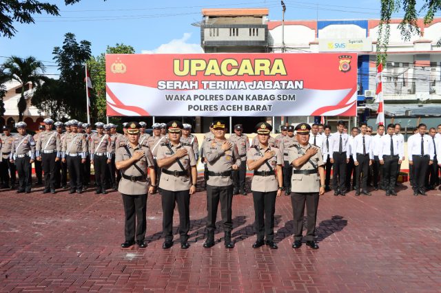 Upacara Sertijab Wakapolres dan Kabag SDM
