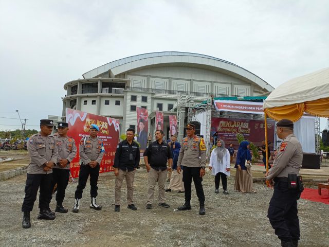 Polres Aceh Barat Kerahkan personel Amankan Deklarasi Kampanye Damai