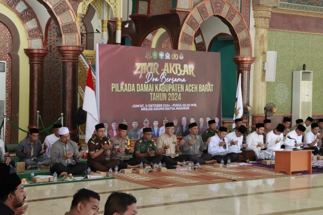 Dzikir dan Doa Bersama Untuk Mendukung Pilkada Damai Aceh Barat Tahun 2024