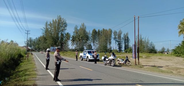 Operasi Zebra Seulawah, Sat Lantas Polres Aceh Barat Patroli ke Titik Rawan Laka