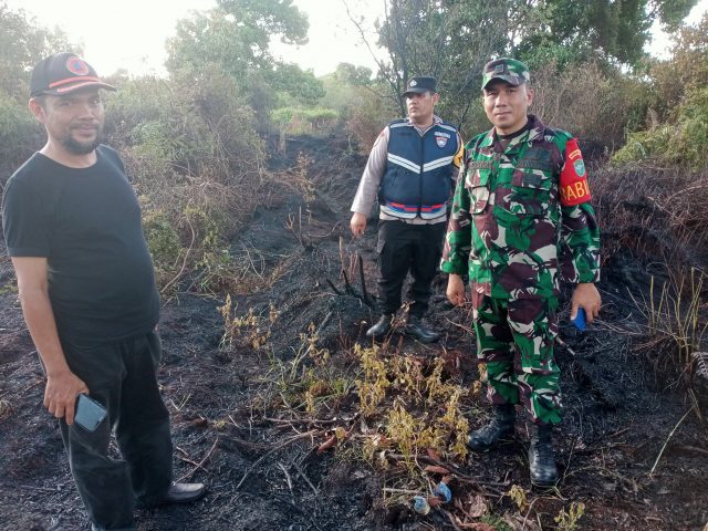 TNI - Polri di Kecamatan Johan Pahlawan terus Bersinergi Cegah Karhutla