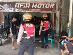 Patroli Perintis Presisi, Sat Samapta Polres Aceh Barat Sambangi Bengkel dan Kawasan Aktivitas Warga