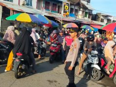Polres Aceh Barat Hadir Jaga Kelancaran Arus Lalu Lintas Saat Hari Meugang
