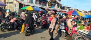 Polres Aceh Barat Hadir Jaga Kelancaran Arus Lalu Lintas Saat Hari Meugang
