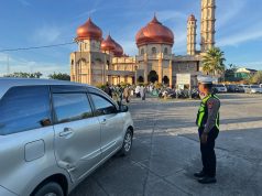 Polres Aceh Barat Amankan Pelaksanaan Sholat Idul Adha 1447 H di Masjid Agung Baitul Makmur