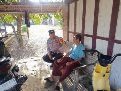 Bhabinkamtibmas Polsek Woyla Timur Sampaikan Edukasi Kamtibmas dan Bahaya Karhutla kepada Warga