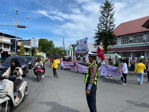 Polres Aceh Barat Kawal Aksi Aliansi GERAM, Penyampaian Aspirasi Berlangsung Aman dan Kondusif