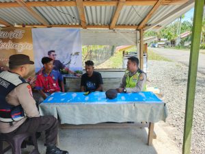 Sambangi Pemuda di Warung Kopi, Polsek Sungai Mas Ajak Masyarakat Bersama Jaga Kamtibmas