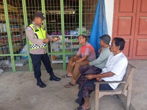 Perkuat Kemitraan dengan Warga, Polsek Woyla Barat Sambangi Masyarakat di Gampong Ulee Pulo