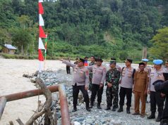 Kapolres Aceh Barat Dampingi Kunjungan Kapolda Aceh ke Lokasi Pembangunan Jembatan Gantung Sikundo
