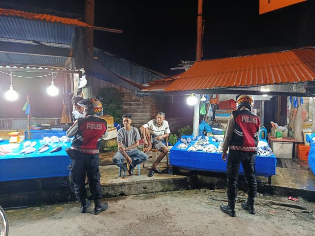 Personel Sat Samapta Polres Aceh Barat melaksanakan Patroli Perintis Presisi di kawasan Kota Meulaboh untuk menjaga situasi kamtibmas tetap aman dan kondusif, Jumat (24/7/2026). Dok. Polres Aceh Barat.