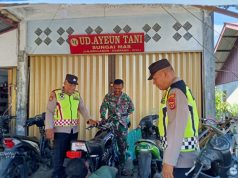 Sinergi TNI-Polri, Patroli Gabungan Sasar Gampong Tangkeh Jaga Kamtibmas