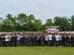 Kapolres Aceh Barat Hadiri Apel Siaga Satlinmas dan Pageu Gampong, Perkuat Kesiapsiagaan di Tingkat Desa